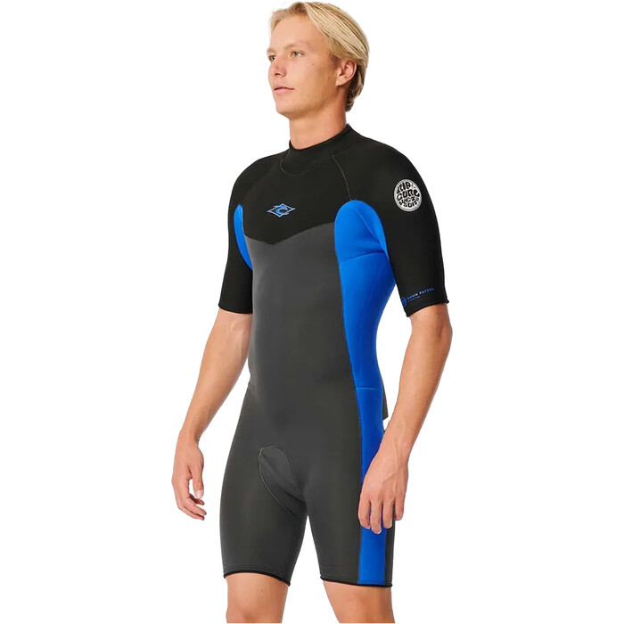 2024 Rip Curl Mens Dawn Patrol 2mm Back Zip Shorty Wetsuit 11KMSP - Blue